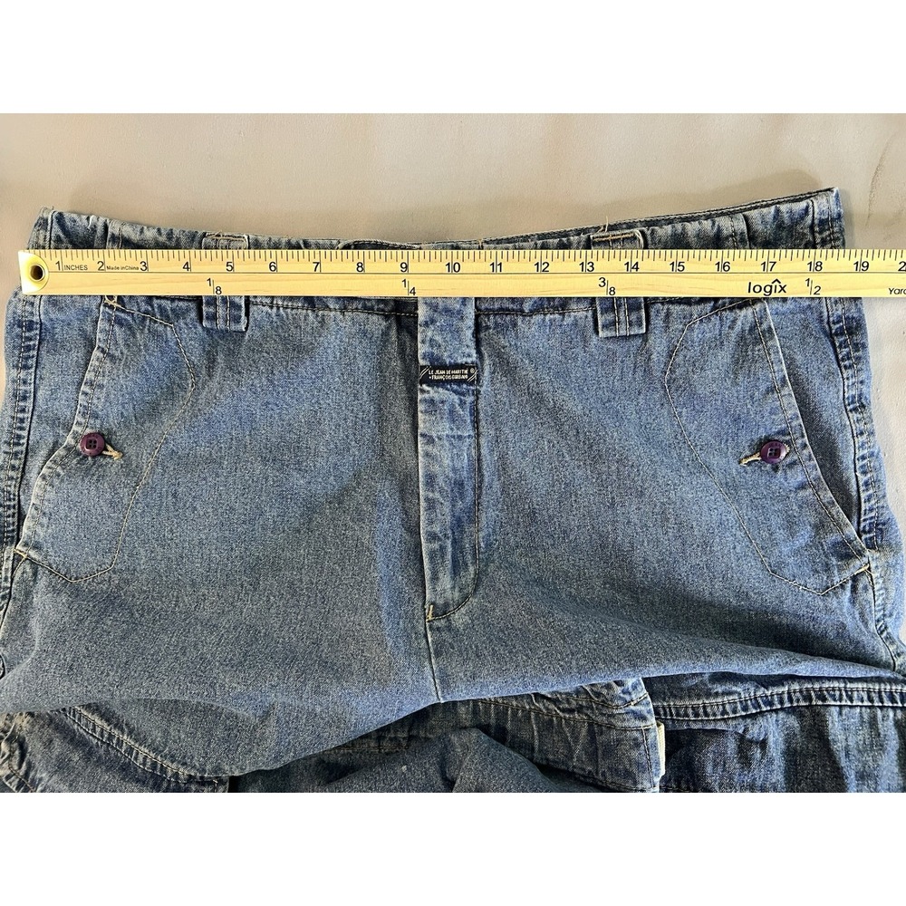 VNG Marithe Francois Girbaud Jeans Mens 38 Blue Baggy‎ Shuttle Tape Skater Y2K - Picture 4 of 16